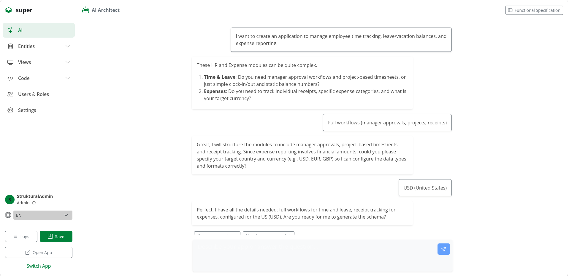 AI Architect Chat