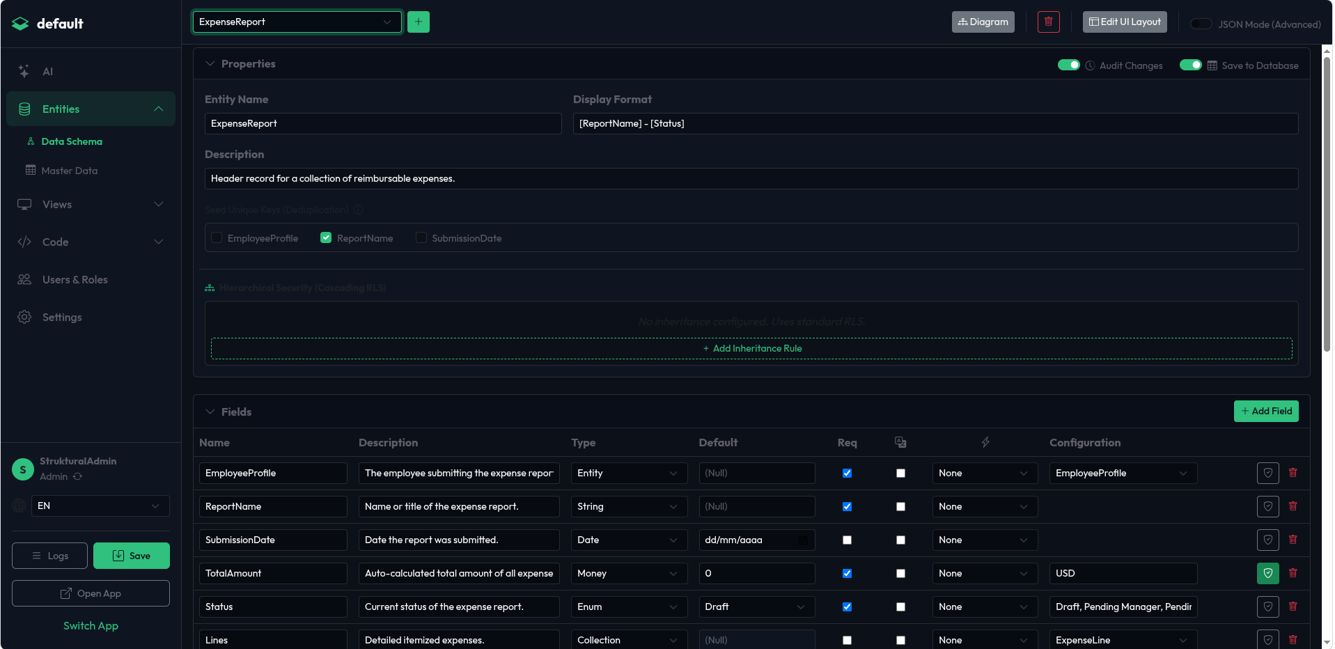 Data Schema Editor